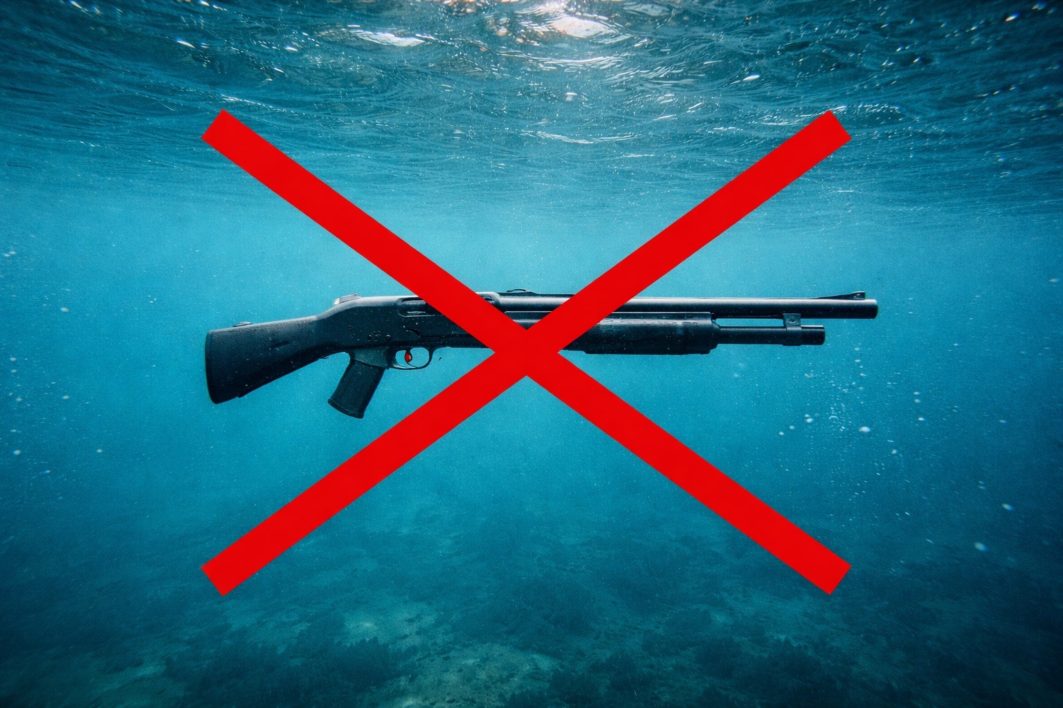 А вот дробовик для подводной стрельбы совершенно не подходит. Фото.