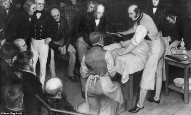 Самый быстрый хирург в истории: почему операция Роберта Листона привела к 300% смертности. Фото.