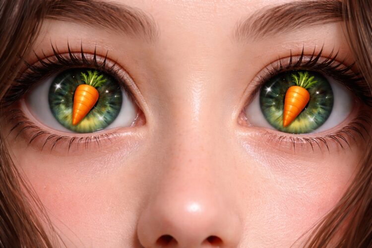 Как морковь помогает улучшить зрение? Известный миф наполовину верен. Морковь содержит антиоксиданты, которые помогают защищать глаза от повреждений свободными радикалами. Фото.