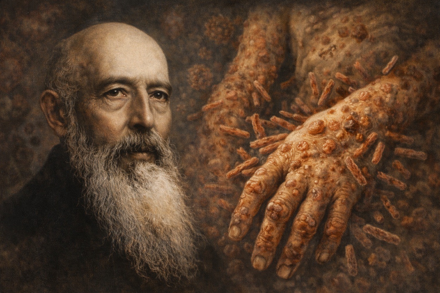 Leprosy. Gerhard Hansen proved that leprosy is not hereditary. Photo.