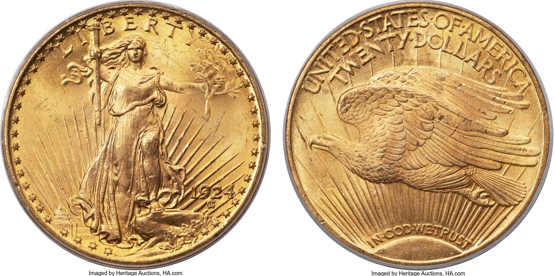 What the most expensive coin looks like. Gold coin 'Double Eagle'. Image source: numisbids.com. Photo.
