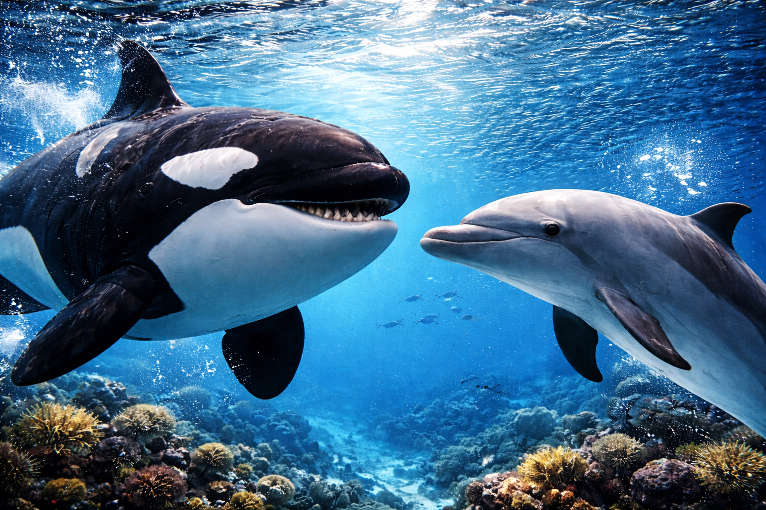 Почему одни косатки убивают дельфинов, а другие охотятся вместе с ними