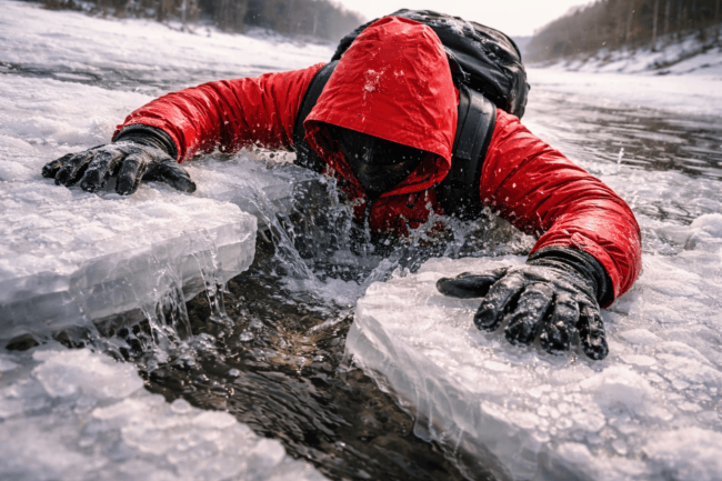 Опасный лёд в феврале: почему он теряет прочность и где нельзя ходить. Фото.