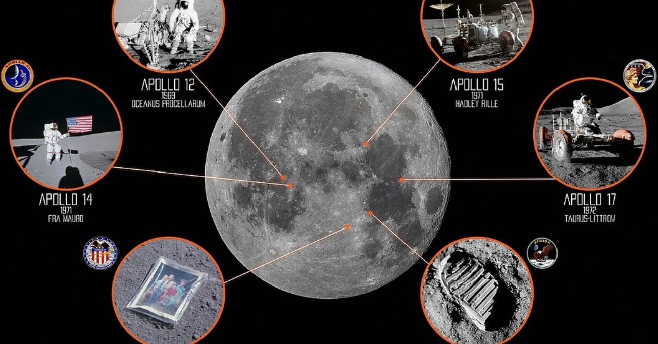 Где находятся флаги США на Луне. Источник изображения: universomagico.net. Фото.
