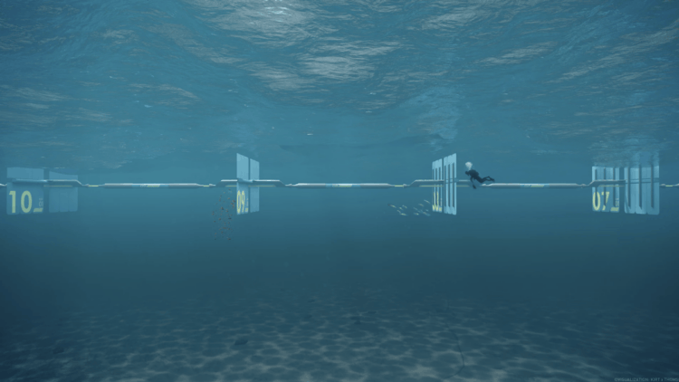 Экологичные способы получения энергии. Сама конструкция не мешает жизни местных морских обитателей. Они даже селятся рядом с ней. Изображенеи: New Atlas. Фото.