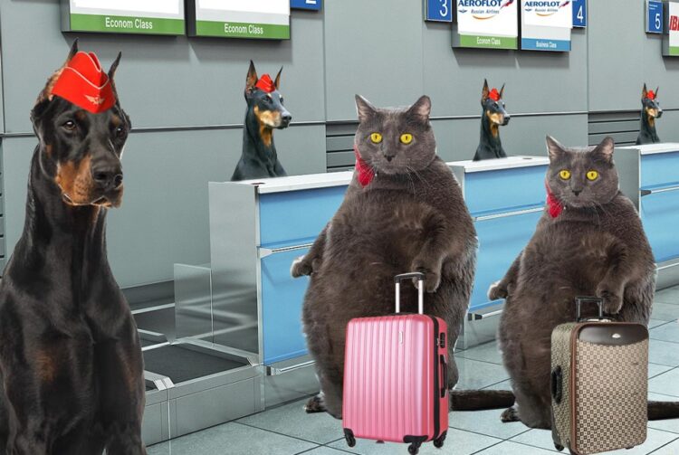Перевозка кошек и собак в самолёте в 2026 году: авиакомпании, правила и стоимость. Летим с питомцем! Разбираем авиакомпании, цены и реальные ограничения по весу. Источник изображения: news-geeks.ru. Фото.