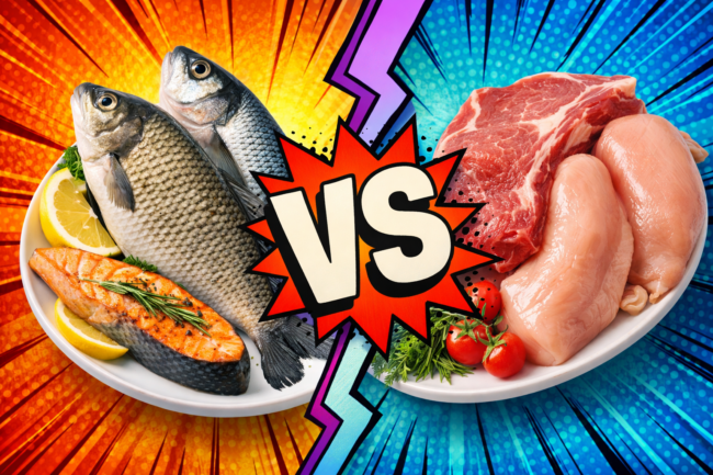 Рыба или мясо: что полезнее есть и можно ли заменить одно другим. Фото.