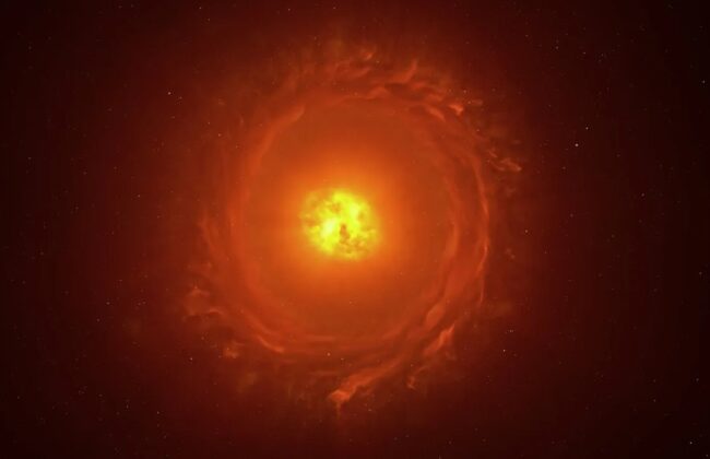 Звезда размером с орбиту Юпитера потемнела за месяцы: ученые в панике. Фото.