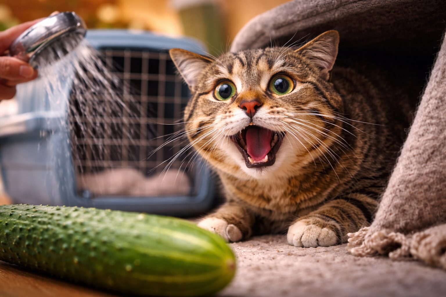 Чего боятся кошки? 8 подтвержденных страхов, включая огурцы и воду. Чего боятся кошки больше всего: это список страхов может удивить даже опытных владельцев. Фото.