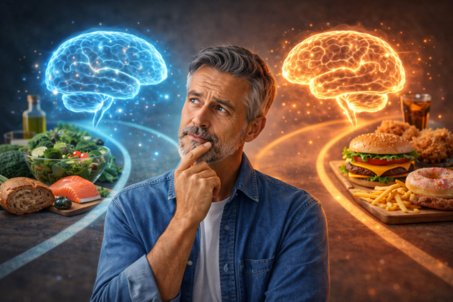 Как питание после 40 лет влияет на память и работу мозга спустя десятилетия. Фото.