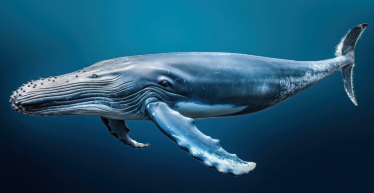 Животное с самым большим ртом. Синий кит питается очень мелкой пищей. Источник изображения: vecteezy.com. Фото.