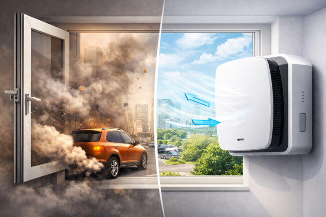 Зачем нужен бризер в большом городе и чем он лучше открытого окна. Фото.