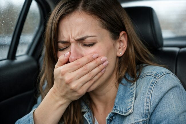 Из-за чего людей укачивает в машине и что с этим делать. Фото.