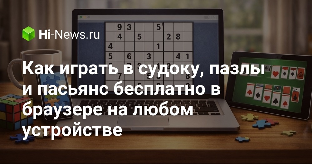 Как играть в судоку, пазлы и пасьянс бесплатно в браузере на любом устройстве