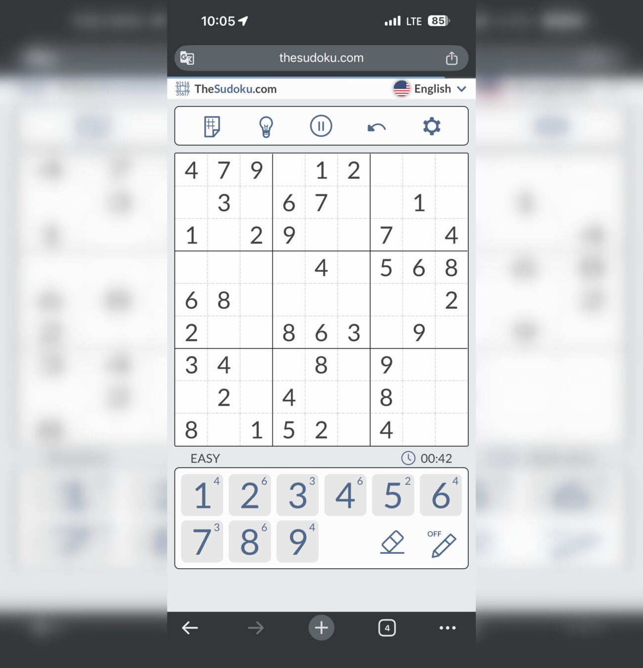 Кто не знает судоку? Теперь еще и без установки программ. Фото.
