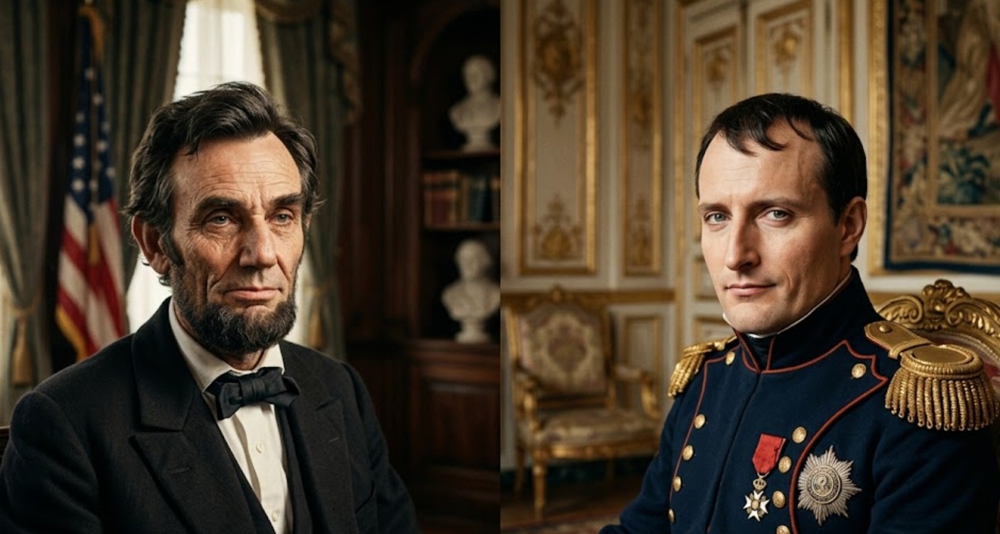 Линкольн и Бонапарт. Фото.
