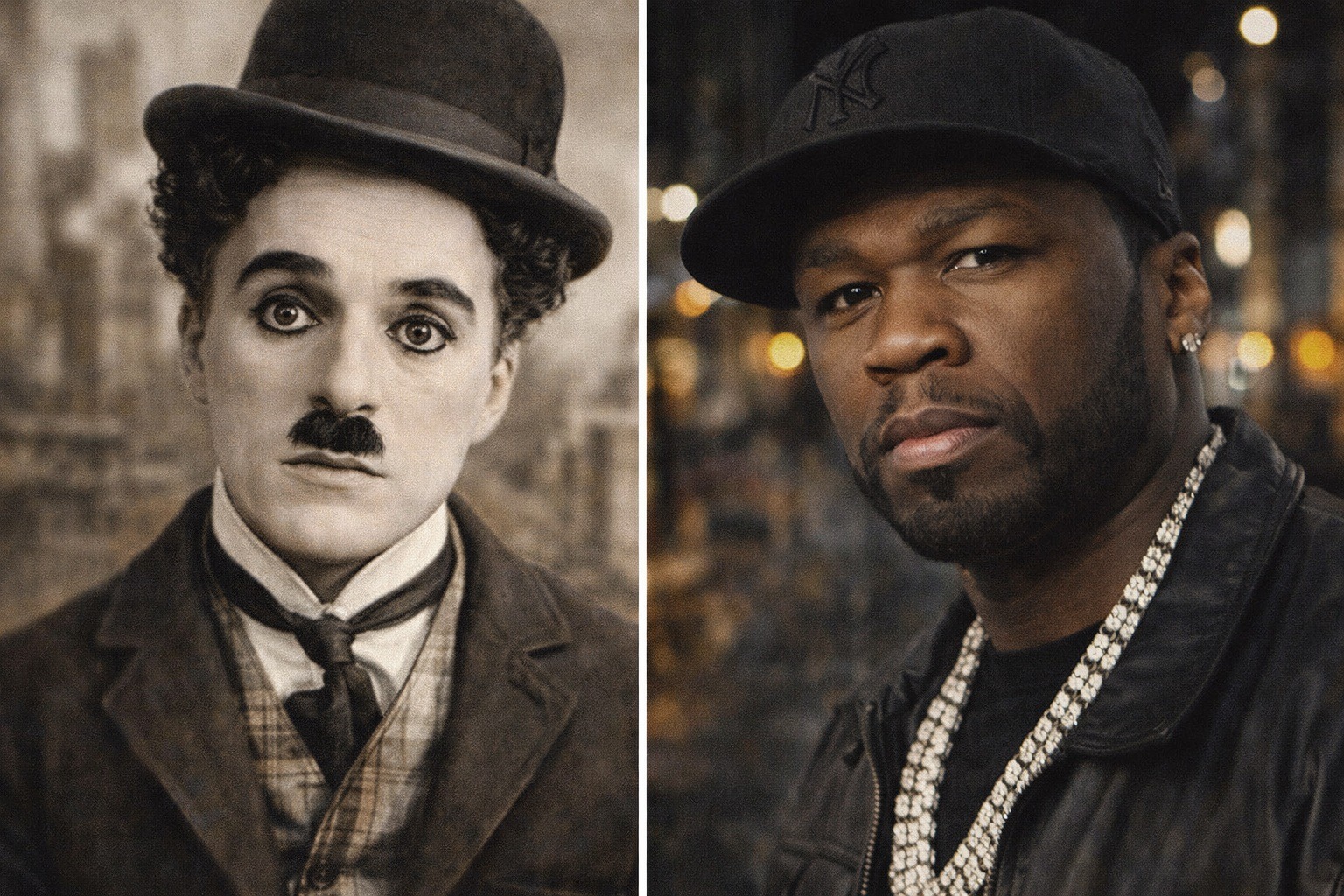 Чаплин и Кертис Джеймс Джексон III. Фото.