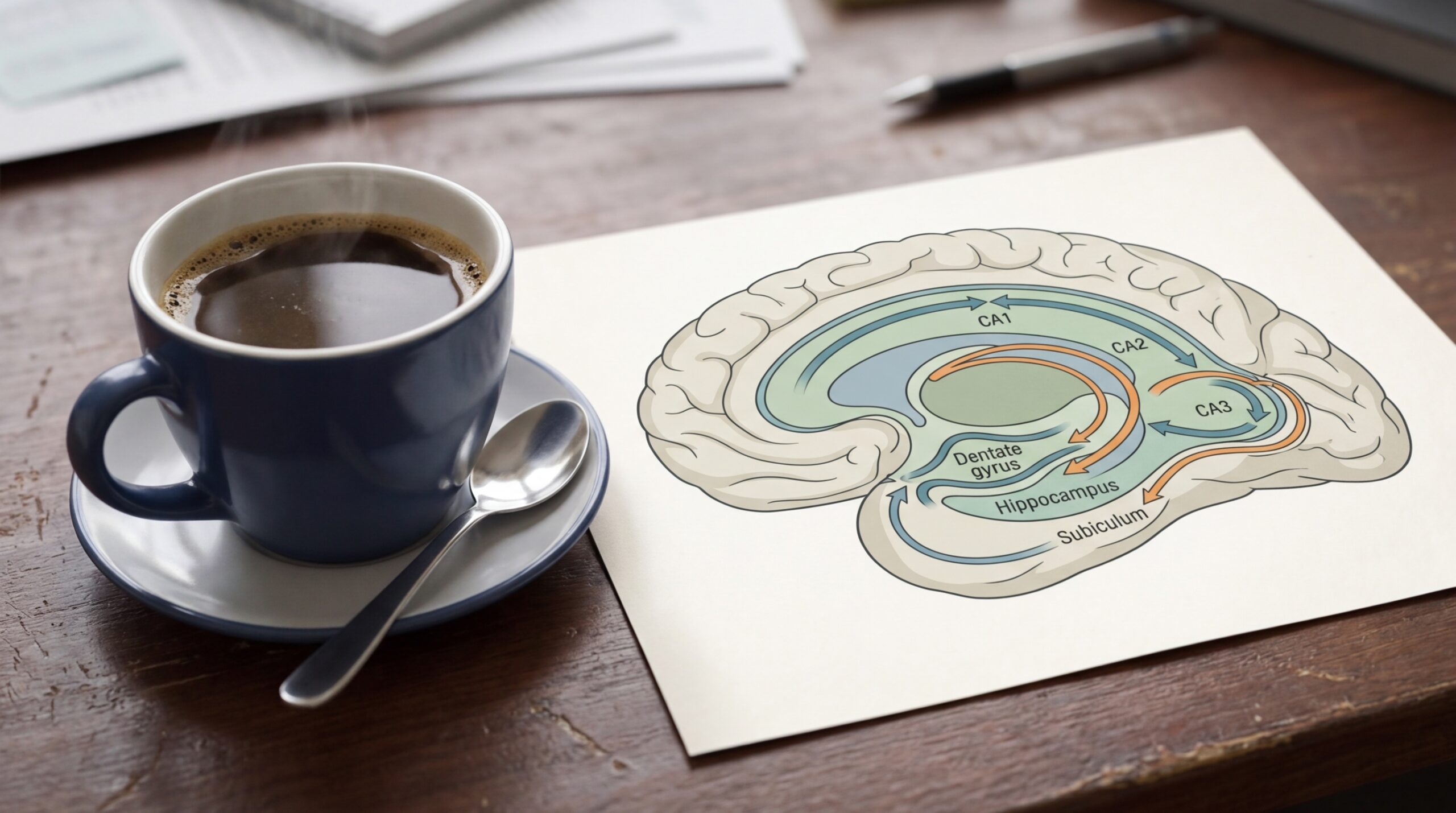 Кофеин блокирует аденозиновые рецепторы — молекулярный механизм, через который он защищает память