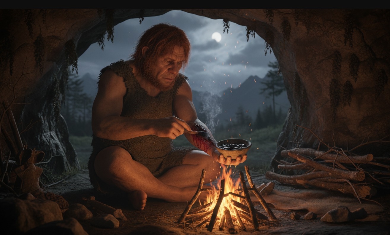 Неандертальцы нашли антибиотик 150 000 лет назад: вот чем они лечили раны. Один и тот же деготь мог и скрепить копье, и защитить рану от инфекции. Неплохой набор для каменного века. Фото.