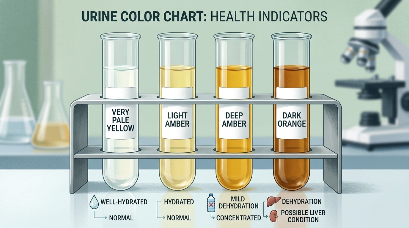 Оттенки желтого: от нормы до признаков обезвоживания. Фото.