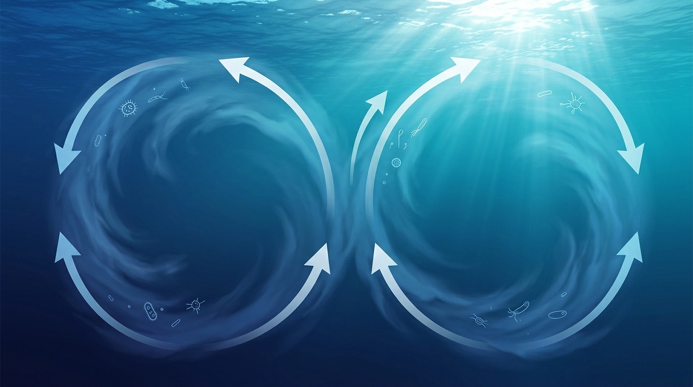 Океанские воды поглощают солнечное тепло, проникающее на глубину до 2000 метров