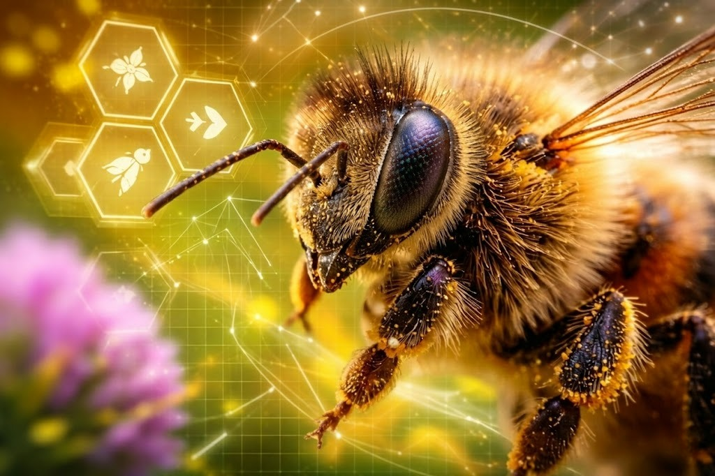 Как пчёлы ориентируются в воздухе и видят препятствия. Пчёлы избегают столкновений в полёте в первую очередь за счёт зрительных сигналов. При встрече с препятствием они начинают манёвр, ориентируясь на скорость расширения изображения объекта на сетчатке во фронтальном поле зрения. Фото.