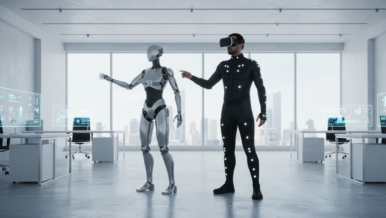 Почему для обучения роботов нужны целые школы. Операторы буквально «показывают» роботам, как двигаться, а те запоминают — снова и снова. Почему для обучения роботов нужны целые школы. Операторы буквально «показывают» роботам, как двигаться, а те запоминают — снова и снова. Фото.