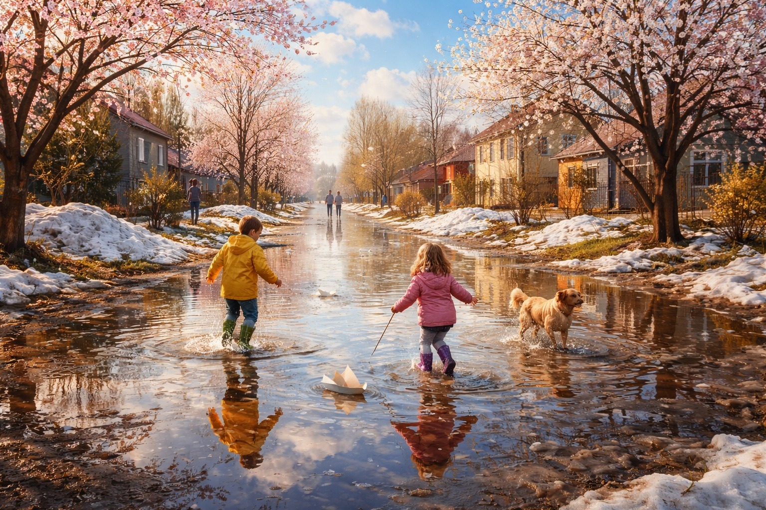 Why Spring Is Delayed in 2026. Spring in Russia will bring especially large puddles. Photo.