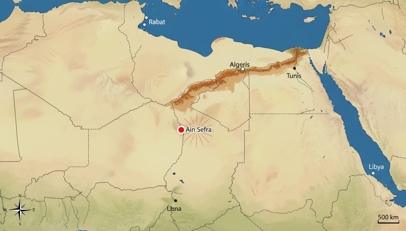 Почему в Сахаре выпал снег. Айн-Сефра — маленький город, который регулярно попадает в мировые новости благодаря невозможному, казалось бы, снегу. Фото.