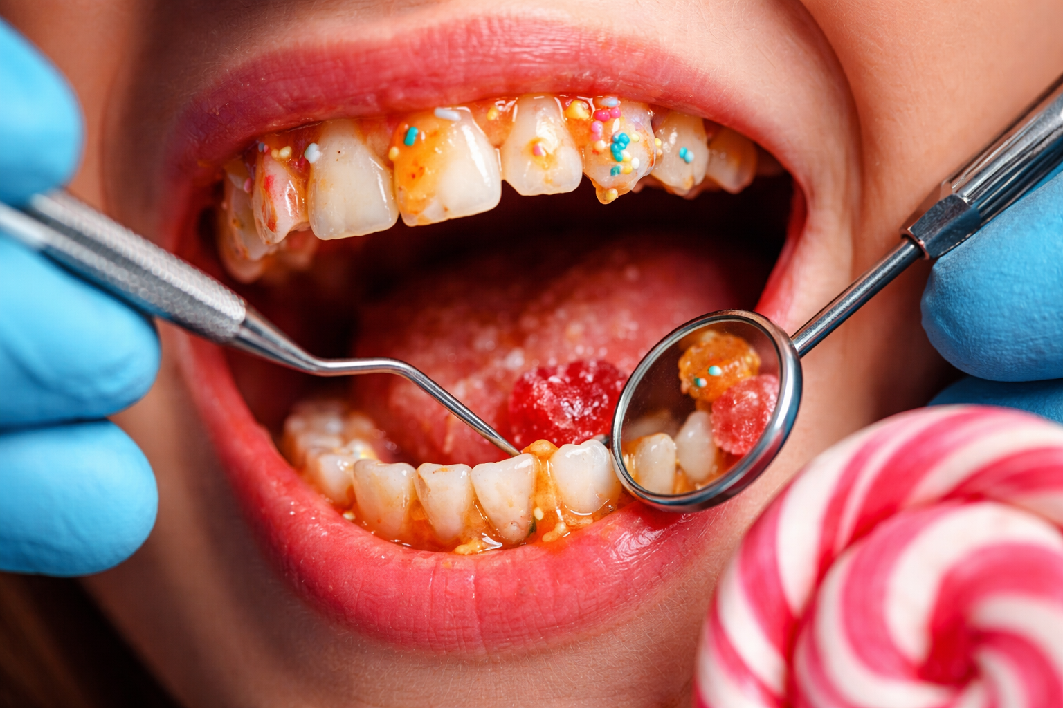 Часто появляются проблемы с зубами. Если у вас проблемы с зубами, возможно, дело в сахаре. Фото.