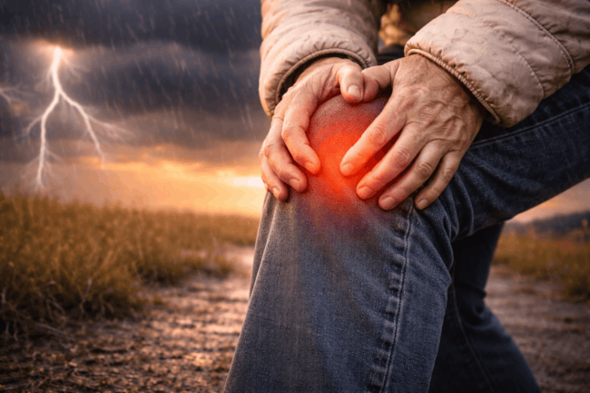 Почему ломит суставы при смене погоды и что с этим делать. Фото.