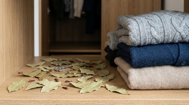 Зачем класть лавровый лист в шкаф с одеждой: неожиданная польза. Фото.