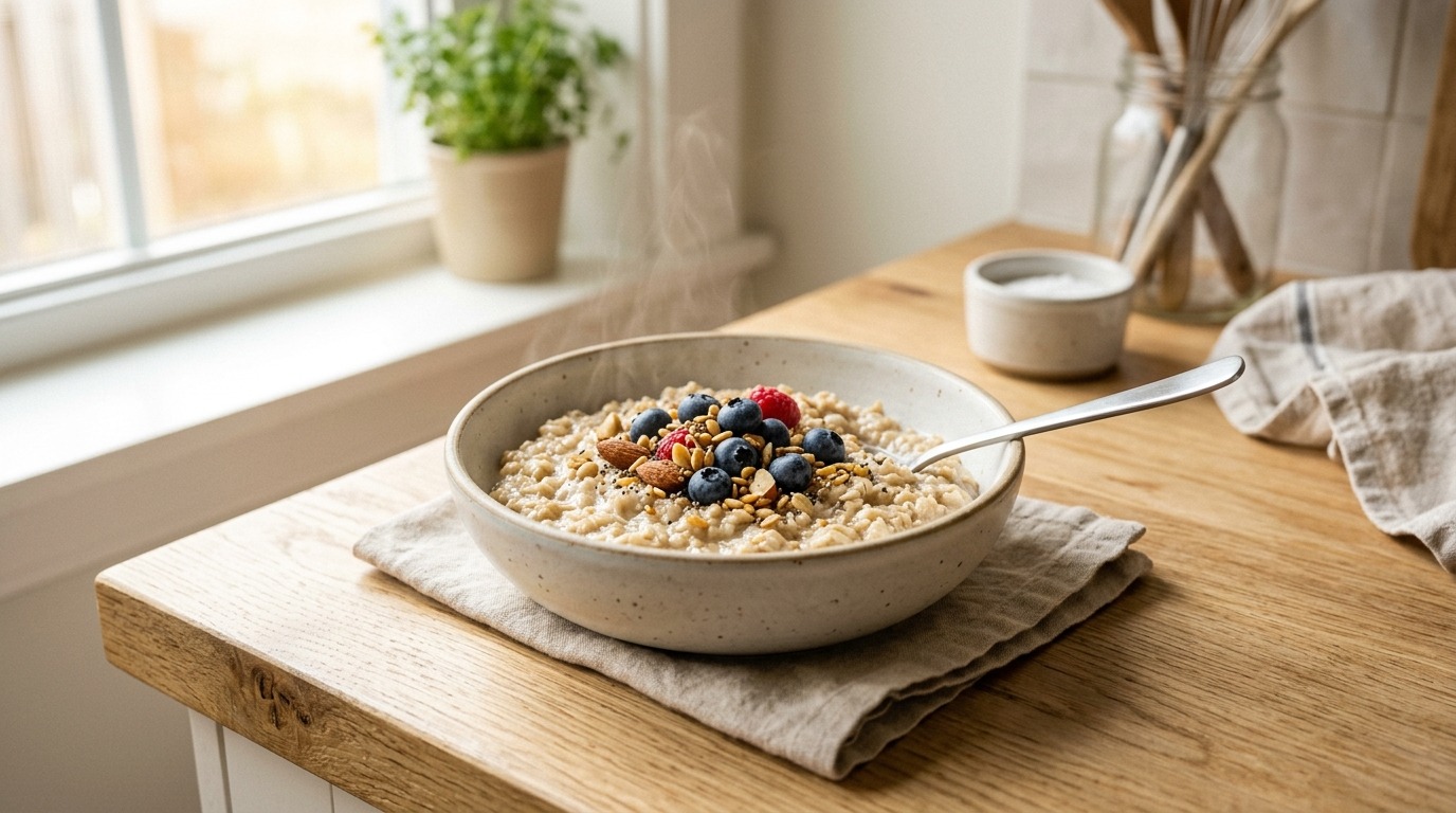 Каша на воде не перегружает желудок с утра. Фото.