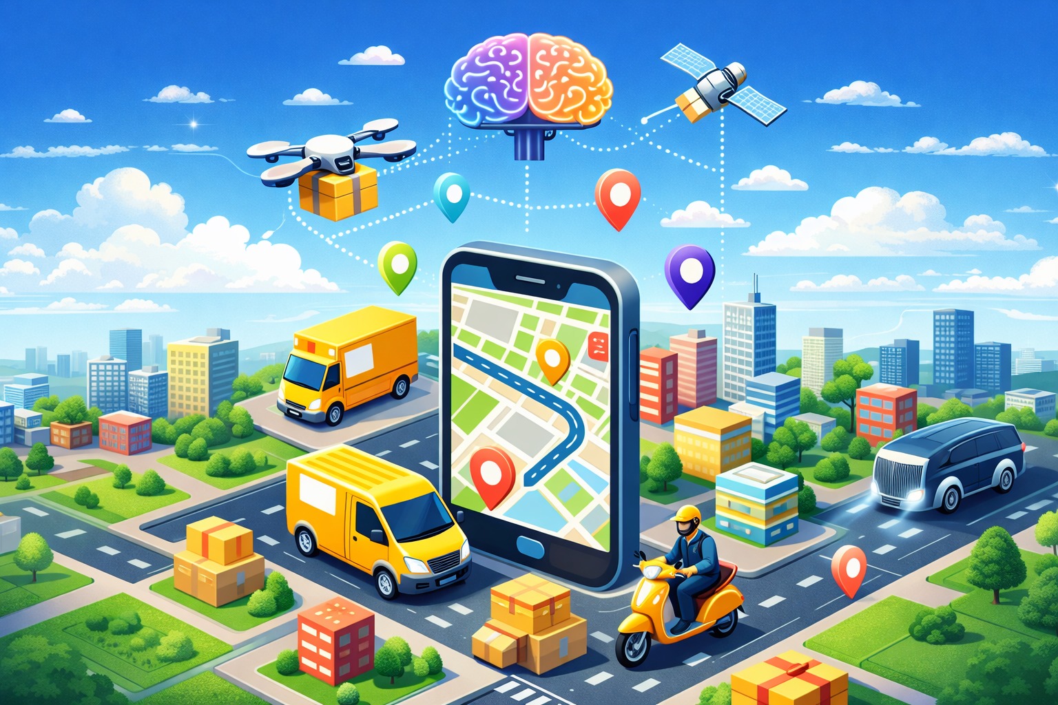 Искусственный интеллект уже во всю используется в доставке. Фото.