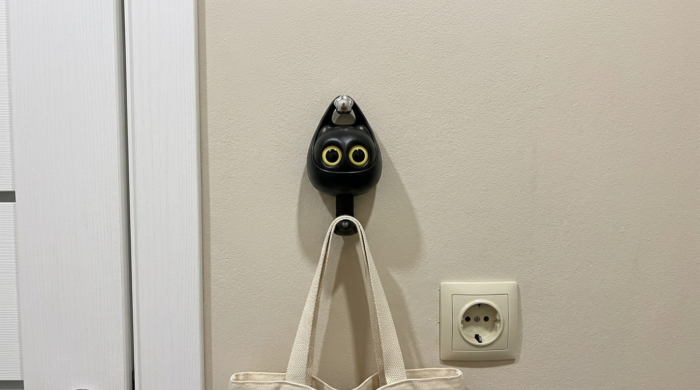 Вешаешь ключи — а он хлопает глазами, каждый раз улыбаюсь. Фото.