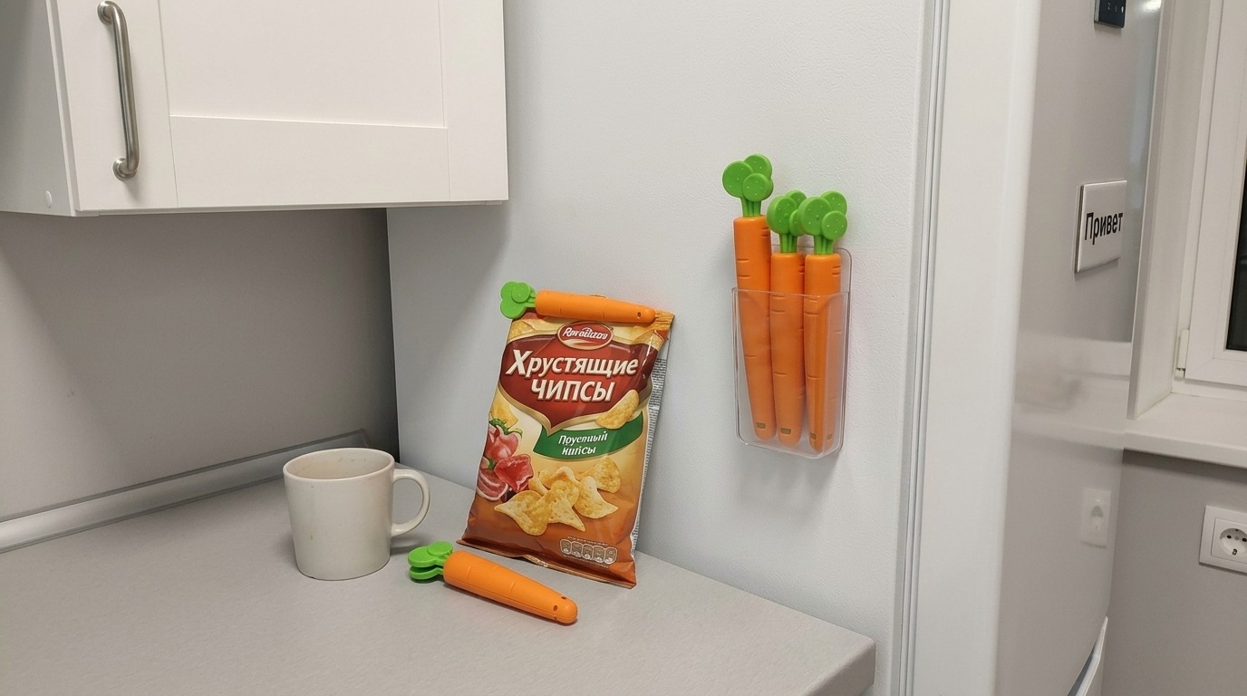 Висят на холодильнике в стаканчике — жена говорит, что кухня стала веселее. Фото.
