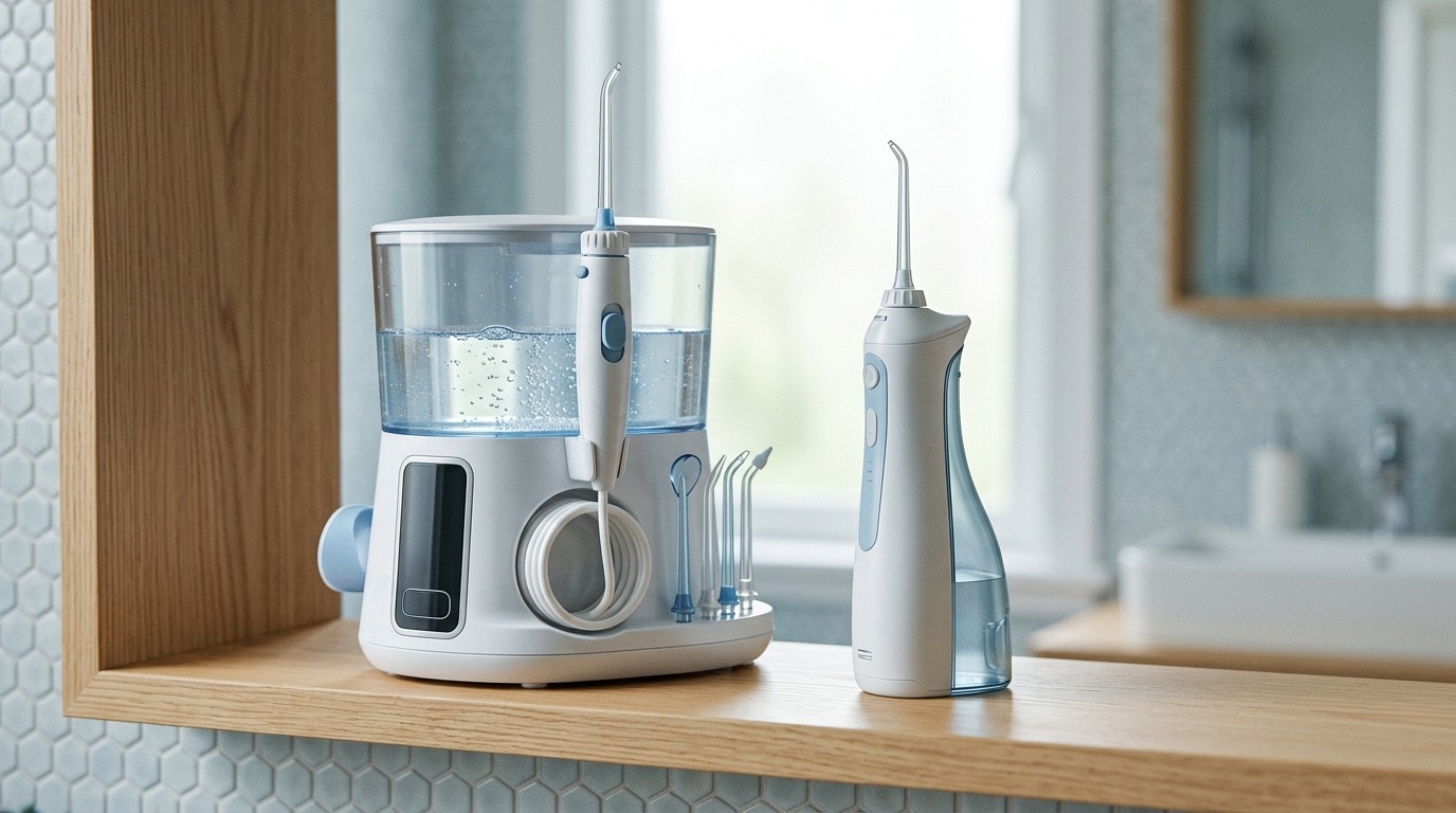 Стационарный и портативный ирригаторы: выбор зависит от образа жизни. Фото.