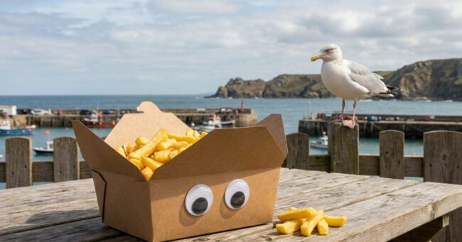 Как защитить еду от чаек на пляже: простой, но рабочий способ. Фото.