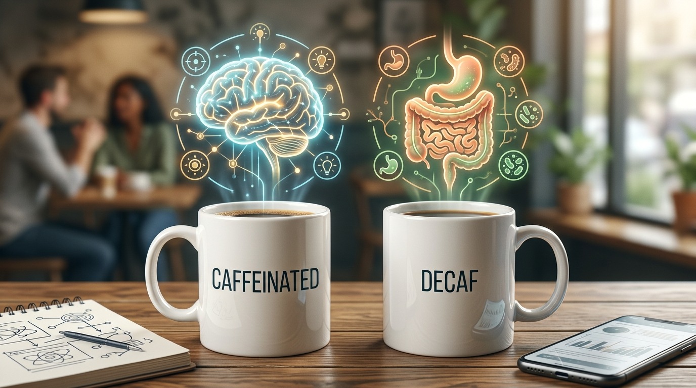 Обычный кофе и декаф по-разному влияют на мозг и кишечник