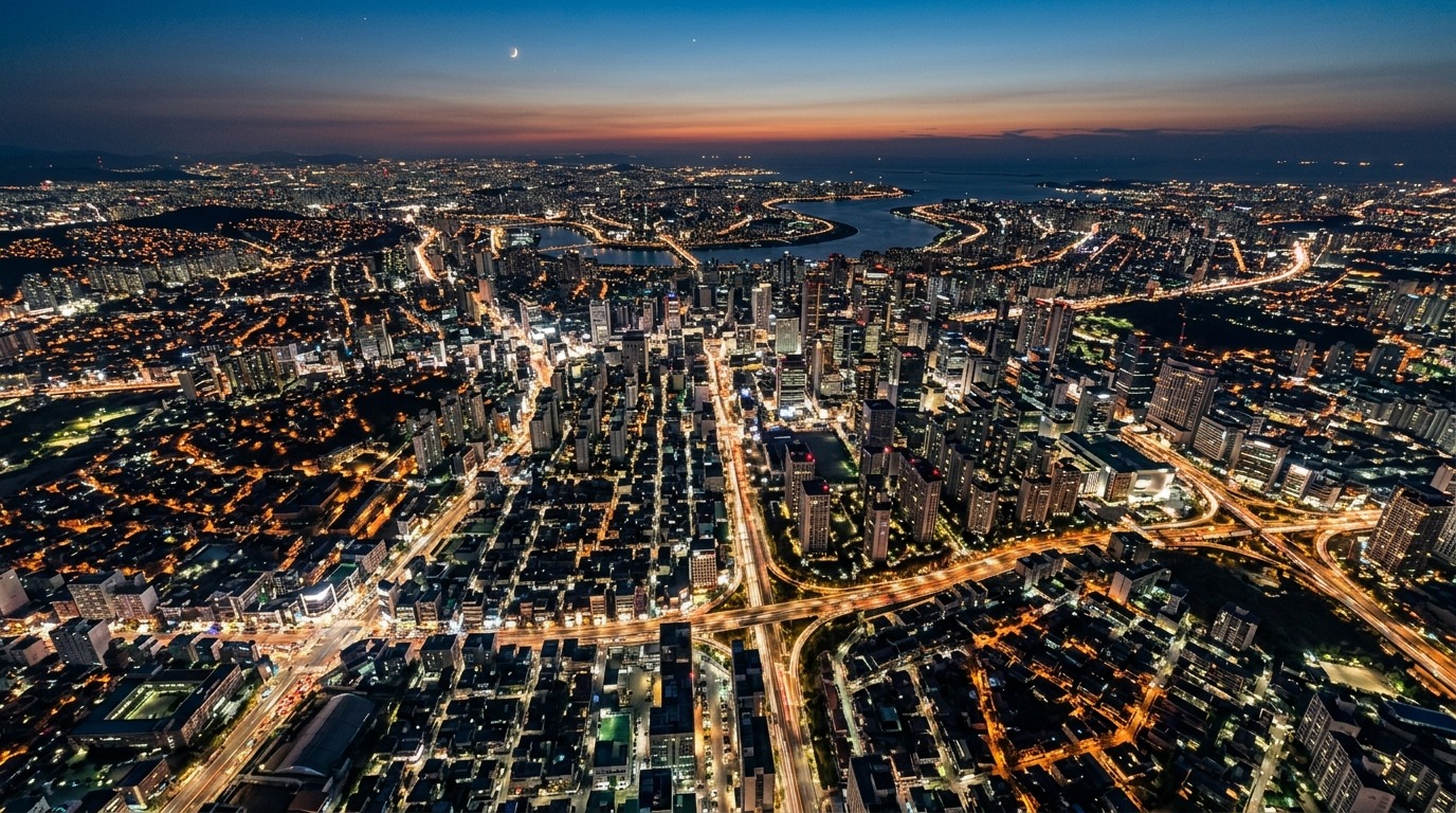 Вид на густонаселённый мегаполис с высоты: на Земле уже более 8 миллиардов человек