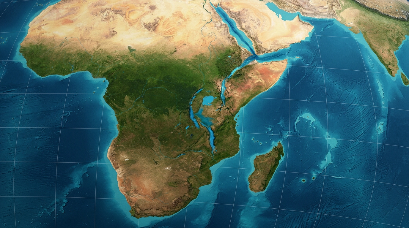 Так может выглядеть Африка через миллионы лет: восточная часть отделена новым океаном
