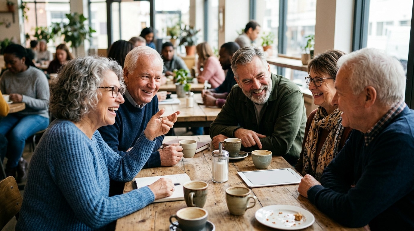 Общение с друзьями и близкими положительно влияет на когнитивные способности. Фото.