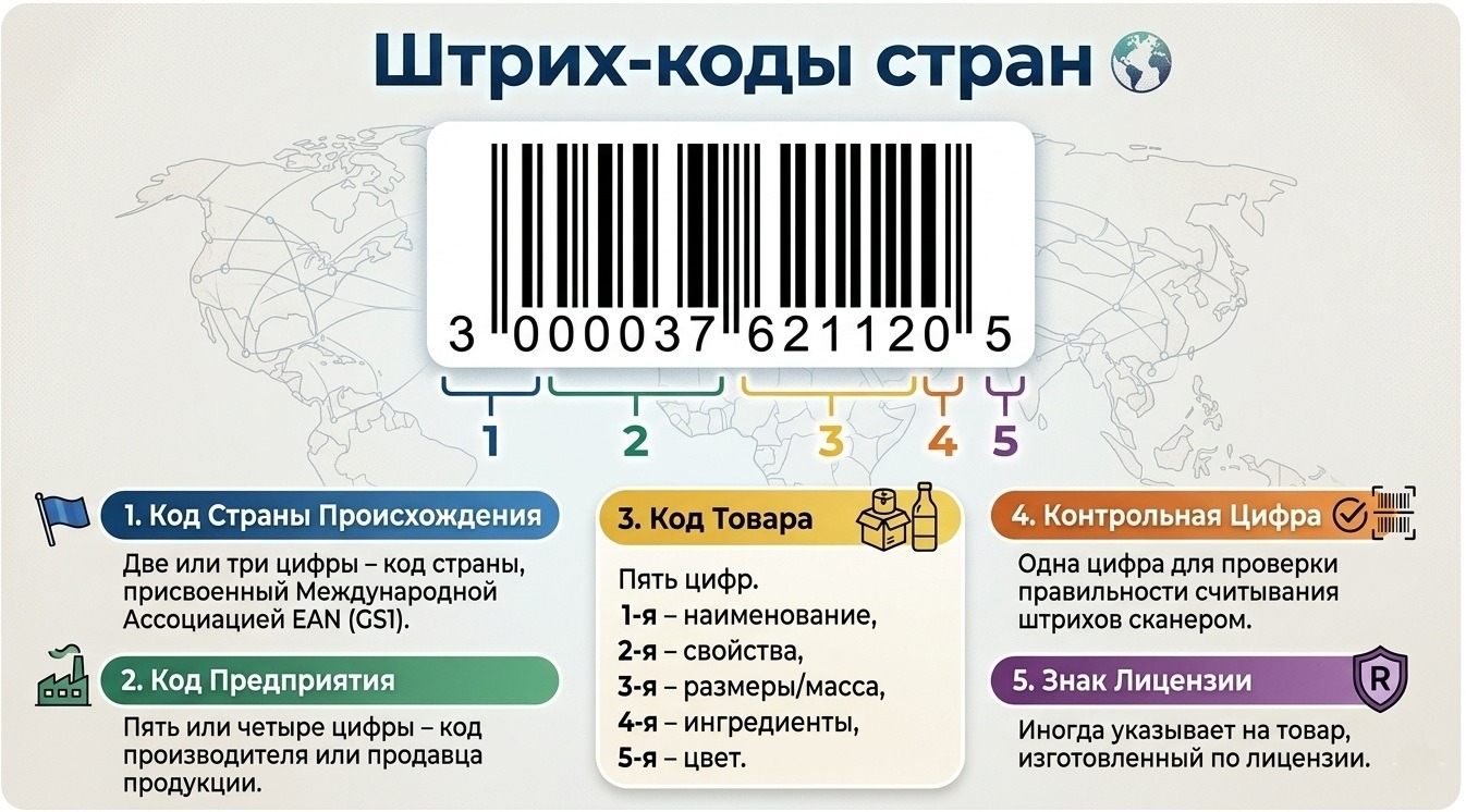 Как читать штрих-код на продукте. Фото.