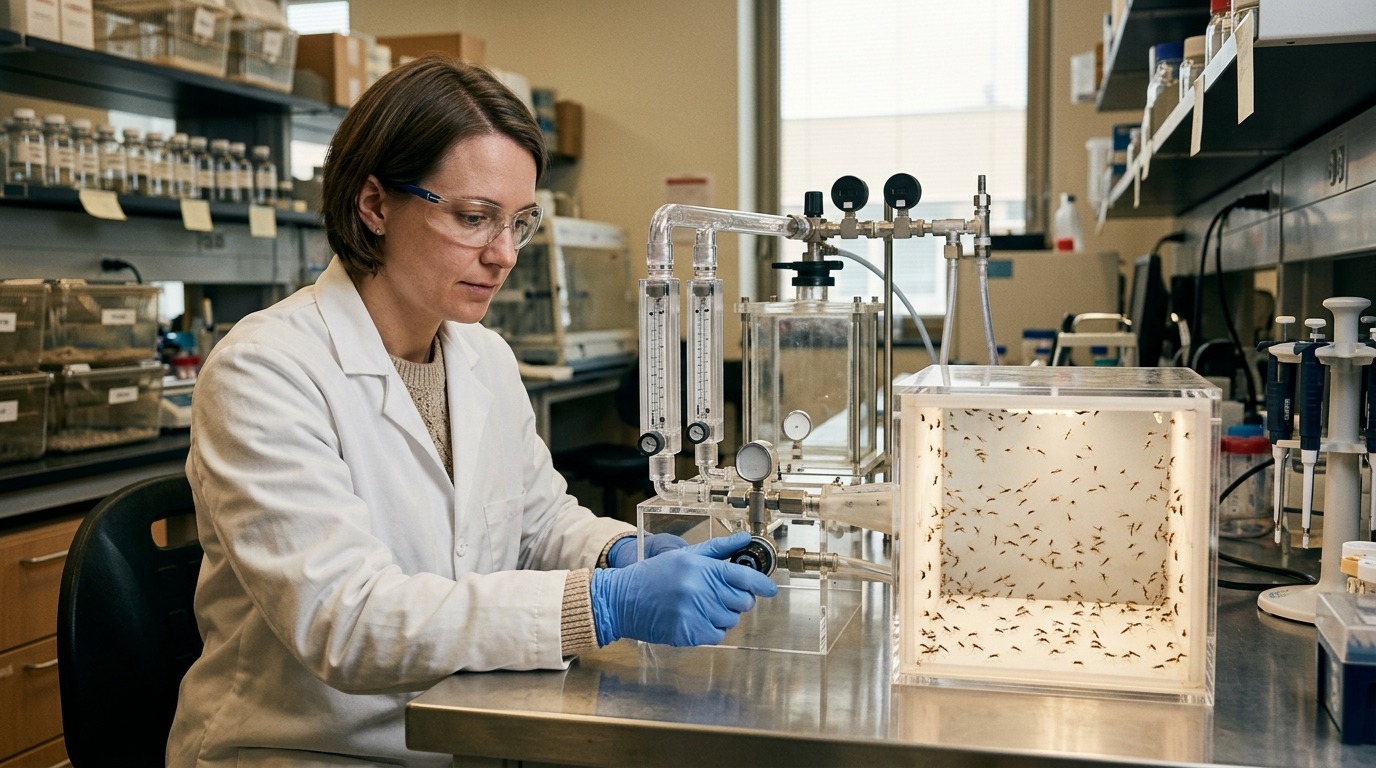 Ольфактометр — устройство, позволяющее оценить, насколько привлекателен запах конкретного человека для комаров