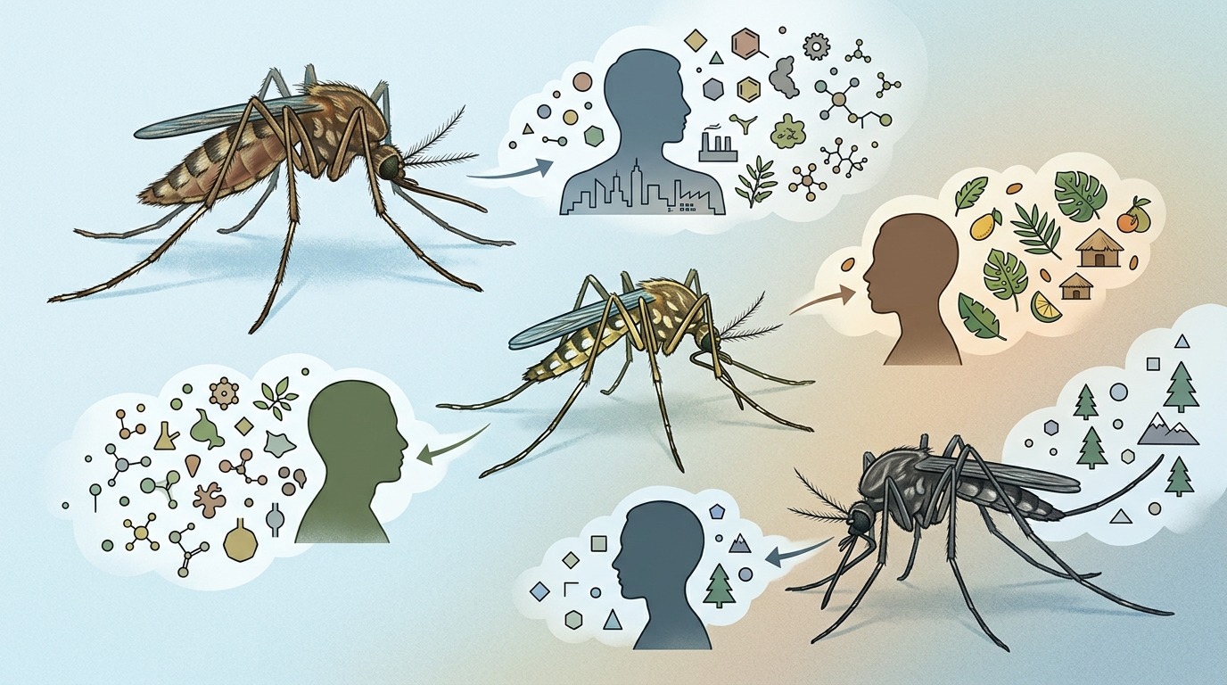 Разные виды комаров выбирают разных людей по запаху кожи