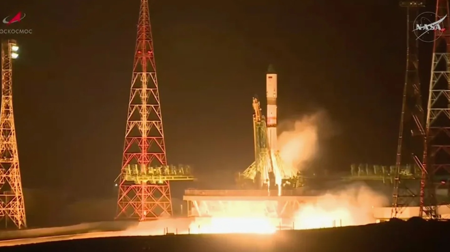 Запуск космического корабля «Прогресс 95». Источник изображения: space.com. Фото.