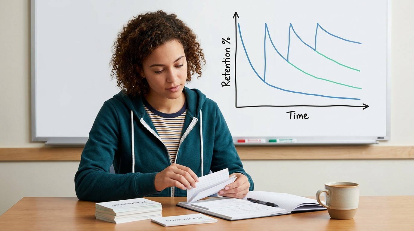 Самопроверка с помощью карточек — один из самых эффективных способов борьбы с забыванием