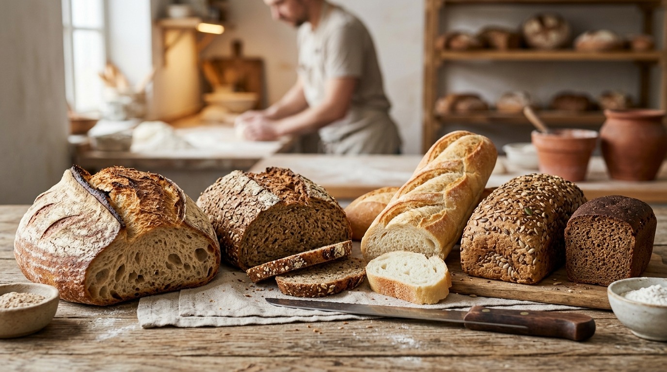 Different types of bread, from white to whole grain, may affect metabolism differently. Photo.