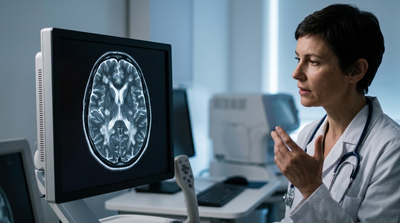 При сканировании мозга у людей с рассеянным склерозом обнаруживаются характерные повреждения белого вещества, но в этом исследовании внимание уделяется менее изученному серому веществу. Фото.