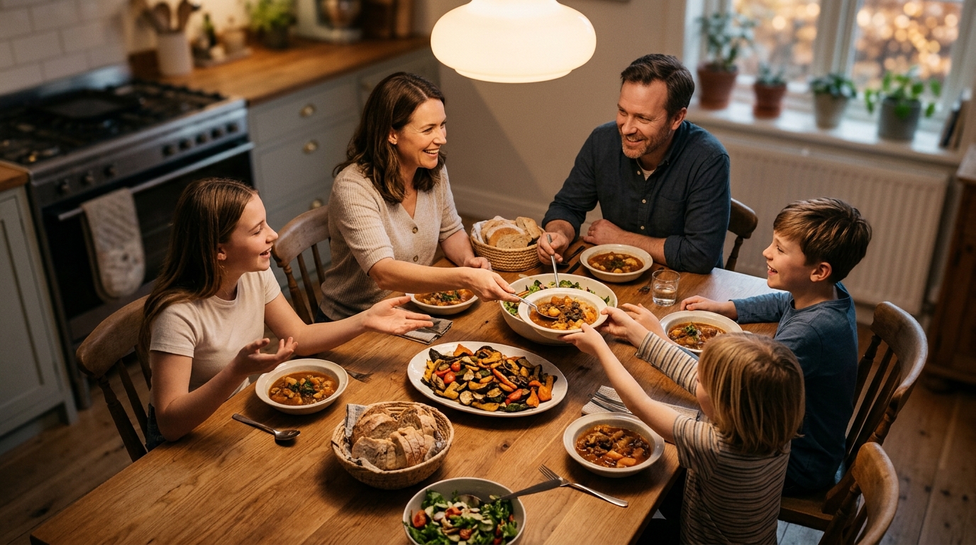 Совместные ужины, объятия и бытовые мелочи — всё это незаметно сближает микробиомы членов семьи